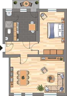 Foto - Wohnung zum Mieten in Bremerhaven 409,00 € 64 m²