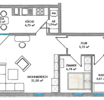 Wohnung zum Kaufen in Frankfurt 458.000,00 € 47 m²