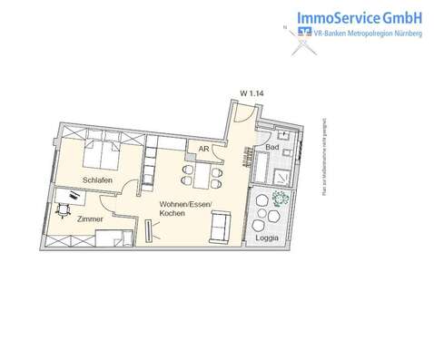 Foto - Wohnung zum Kaufen in Nürnberg 432.902,00 € 71.33 m²