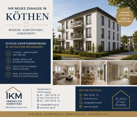 Foto - Wohnung zum Kaufen in Köthen 78.500,00 € 51.65 m²