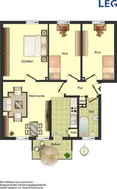 Foto - Wohnung zum Mieten in Gronau 589,00 € 64.25 m²
