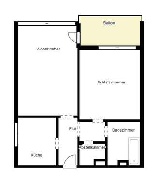 Foto - Wohnung zum Mieten in Dortmund 513,00 € 58.54 m²