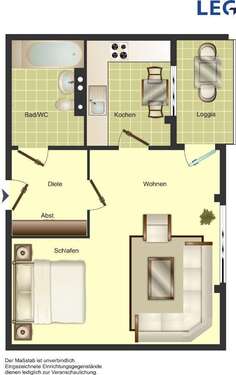 Foto - Wohnung zum Mieten in Solingen 218,26 € 43 m²