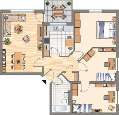 Foto - Wohnung zum Mieten in Dortmund 881,00 € 93.35 m²