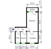 Wohnung zum Mieten in Magdeburg 306,96 € 51.16 m²