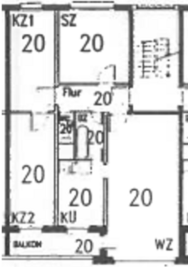 Foto - Wohnung zum Mieten in Greifswald 600,00 € 75.85 m²
