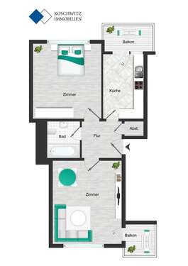 Foto - Wohnung zum Kaufen in Duisburg 105.000,00 € 52 m²