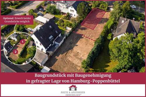 Foto - Grundstück zu verkaufen in Hamburg Poppenbüttel 389.000,00 € 455.5 m²