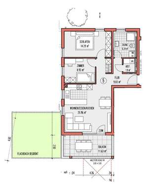 Foto - Wohnung zum Mieten in Backnang 1.115,00 € 72 m²