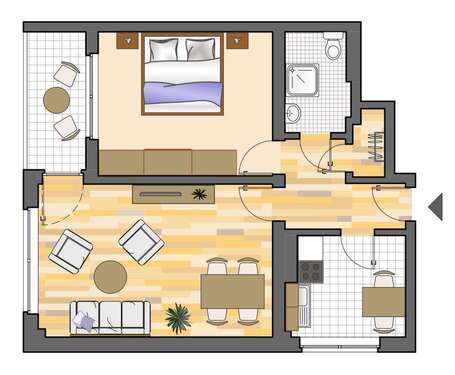 Foto - Wohnung zum Mieten in Herten 449,00 € 57 m²