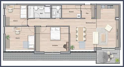 Foto - Wohnung zum Kaufen in Leinfelden-Echterdingen 629.000,00 € 108.66 m²