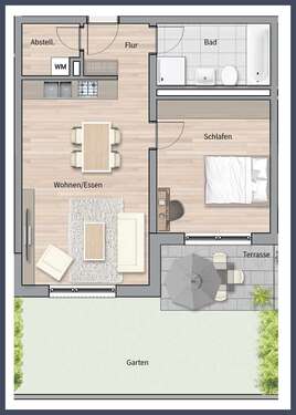 Foto - Wohnung zum Kaufen in Leinfelden-Echterdingen 349.000,00 € 56.81 m²