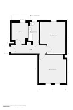 Foto - Wohnung zum Mieten in Zwickau 361,00 € 51.58 m²