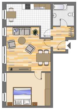 Foto - Wohnung zum Mieten in Herne 449,00 € 62 m²