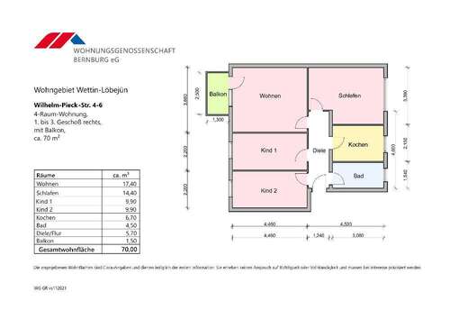 Foto - Wohnung zum Mieten in Wettin-Löbejün 490,00 € 70 m²