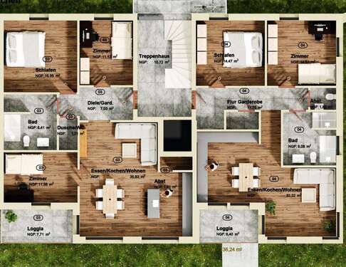 Foto - Wohnung zum Kaufen in Pulheim 599.000,00 € 98.31 m²