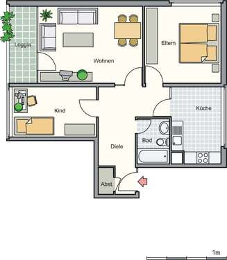 Foto - Wohnung zum Mieten in Kreuztal 416,29 € 74.28 m²