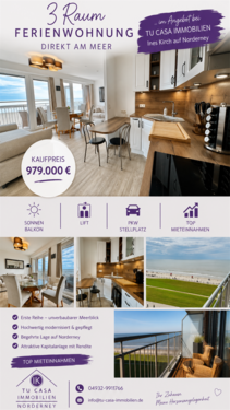Foto - Wohnung zum Kaufen in Norderney 979.000,00 € 63 m²