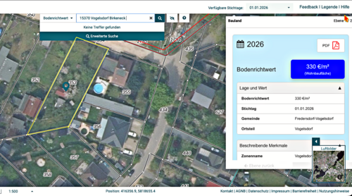 Foto - Grundstück zu verkaufen in Vogelsdorf 246.000,00 € 946 m²