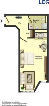 Foto - Wohnung zum Mieten in Münster 540,00 € 32.55 m²