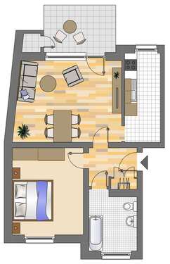 Foto - Wohnung zum Mieten in Dortmund 285,77 € 55.13 m²