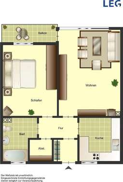 Foto - Wohnung zum Mieten in Hilden 589,00 € 51.99 m²