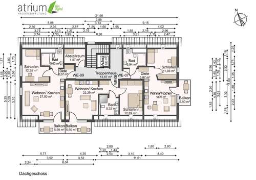 Foto - Wohnung zum Mieten in Herne 323,66 € 47.36 m²