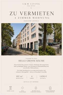 Foto - Wohnung zum Mieten in Düsseldorf 1.850,00 € 102 m²