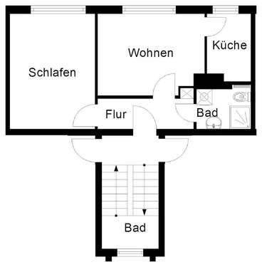 Foto - Wohnung zum Mieten in Wuppertal 305,00 € 38.09 m²