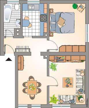 Foto - Wohnung zum Mieten in Recklinghausen 251,34 € 58.83 m²