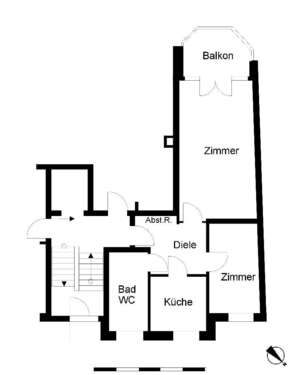 Foto - Wohnung zum Mieten in Bremen 458,00 € 50.8 m²