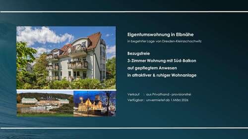 Foto - Wohnung zum Kaufen in Dresden - Kleinzschachwitz 220.000,00 € 75 m²