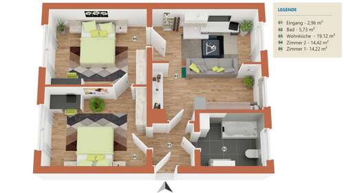 Foto - Wohnung zum Kaufen in Schwäbisch Hall 145.000,00 € 56.45 m²