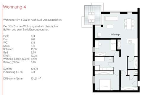 Foto - Wohnung zum Kaufen in Böbingen 406.800,00 € 101.61 m²