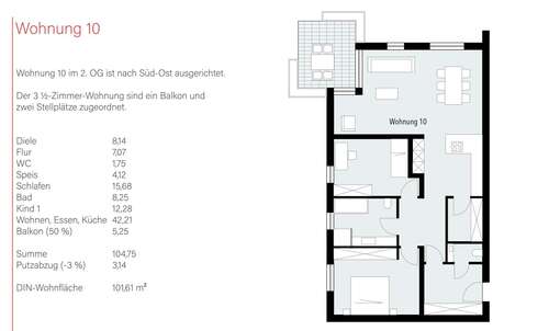 Foto - Wohnung zum Kaufen in Böbingen 411.800,00 € 101.61 m²