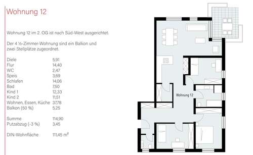 Foto - Wohnung zum Kaufen in Böbingen 453.600,00 € 111.45 m²