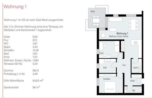Foto - Wohnung zum Kaufen in Böbingen 379.000,00 € 93.83 m²