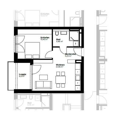 Foto - Wohnung zum Mieten in München 1.800,00 € 54.09 m²
