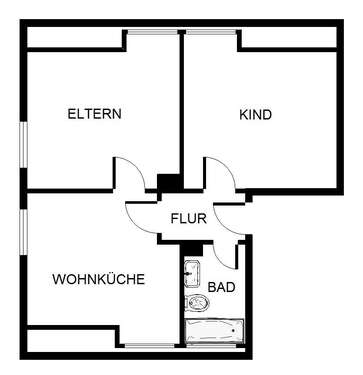 Foto - Wohnung zum Mieten in Bergkamen 429,00 € 53.93 m²