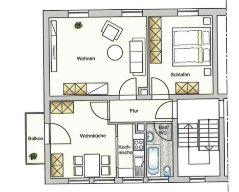 Foto - Wohnung zum Mieten in Sankt Georgen im Schwarzwald 550,00 € 62 m²