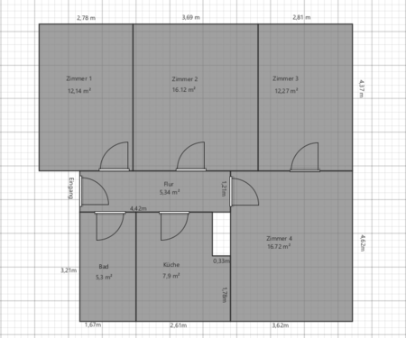 Foto - Wohnung zum Mieten in Bischofsheim 1.100,00 € 77 m²