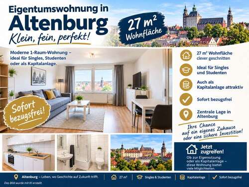 Foto - Wohnung zum Kaufen in Altenburg 22.000,00 € 27 m²