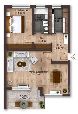 Foto - Wohnung zum Kaufen in Hildesheim 115.000,00 € 71 m²