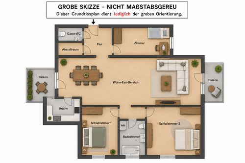 Foto - Wohnung zum Mieten in Aurich 599,00 € 85.08 m²