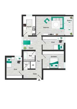 Foto - Wohnung zum Mieten in München 1.979,40 € 98.97 m²