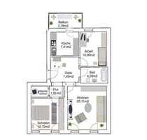 Wohnung zum Mieten in Chemnitz 430,00 € 69 m²