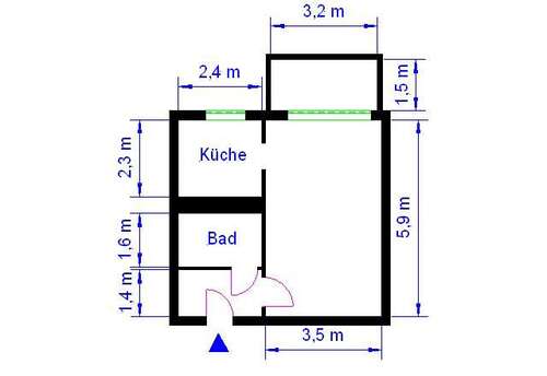 Foto - Wohnung zum Mieten in Magdeburg 206,73 € 33.89 m²