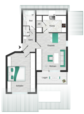 Foto - Wohnung zum Kaufen in Schwäbisch Hall 249.000,00 € 60.87 m²