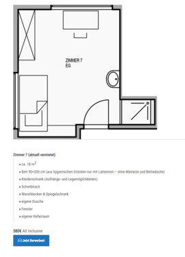 Foto - Wohnen auf Zeit in Heilbronn 580,00 €
