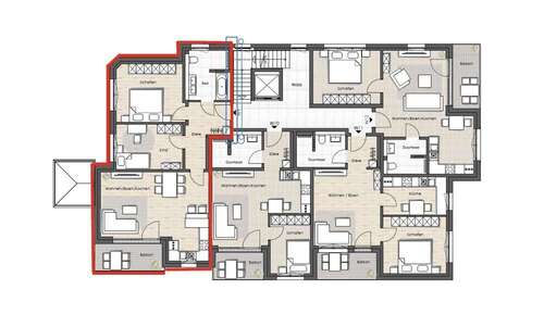Foto - Wohnung zum Mieten in Friedberg 619,85 € 77 m²